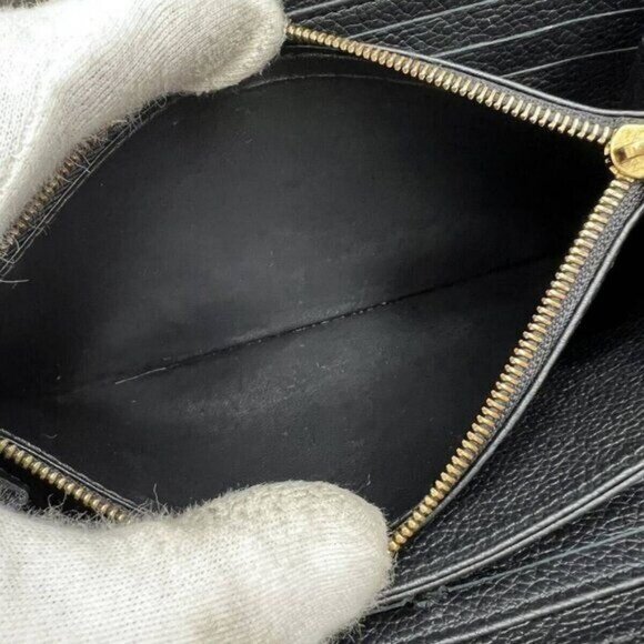Authentic Louis Vuitton Monogram Empreinte Leather Zippy Long Wallet Black LV - Picture 8 of 10